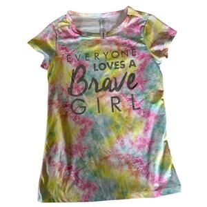 90 degrees tie dye brave girl performance athletic shirt size 7/8